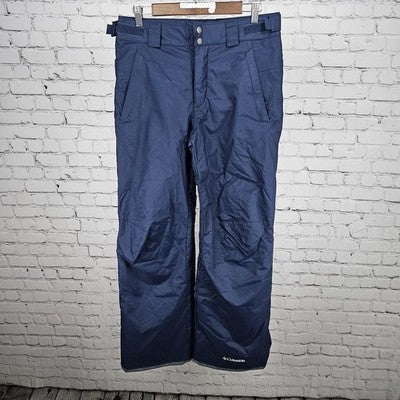 Columbia Navy Omni Tech Waterproof Breathable Snow Ski Pants Small (32x31)