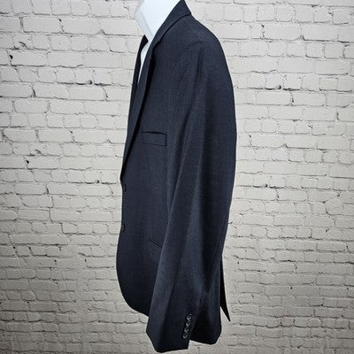 Pronto Uomo Navy 100% Wool Platinum 2 Button Vented Notch Blazer Sport Coat 44R
