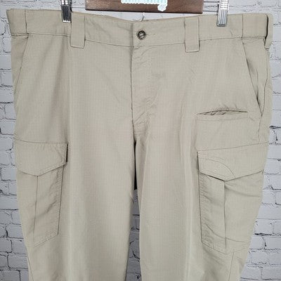 5.11 Tactical Beige Lightweight Cargo Pockets Utility Straight Leg Pants 42x30
