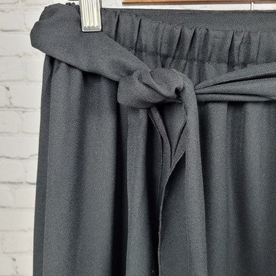 VTG Tumbleweeds Black Belted Lined Elastic Waist Pull On Maxi Skirt USA Size XL