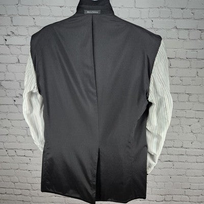 Lauren Ralph Lauren Black 100% Wool 2 Button Vented Notch Blazer Sport Coat 42L