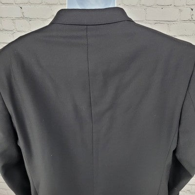 Bachrach Black 100% Wool Modern Fit 2 Button Double Vented Notch Blazer Size 42L