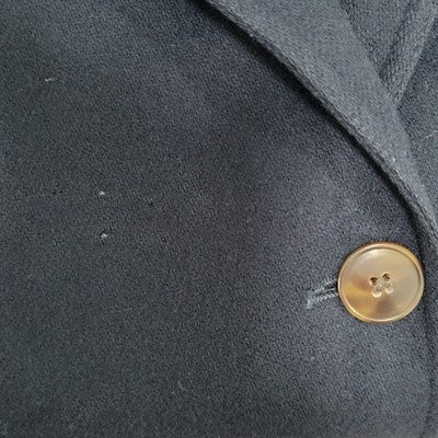 VTG Liz Sport Claiborne Navy Wool Button Notch Lined Blazer Suit Jacket Size 6P