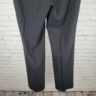 VTG Tahari Black Wool Stretch Lightweight Mid Rise Pants USA Made Size 6 (28x33)