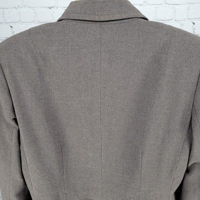 Perry Ellis Brown 1 Button Vented Lined Notch Blazer Women’s Suit Jacket Size 10