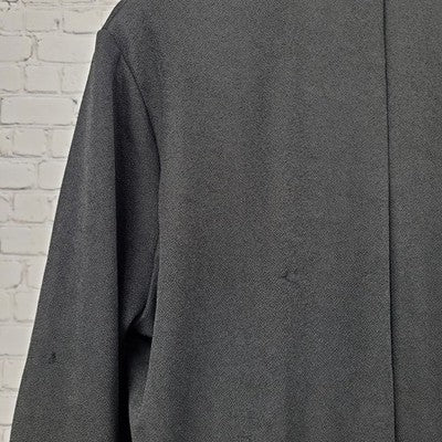 Club L London Black Notch Lapel V Neck Long Sleeve Stretch Shift Midi Dress 22