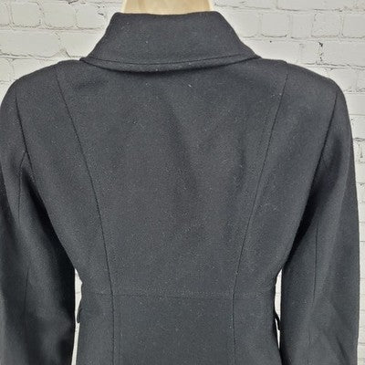 J.CREW Black Wool Blend Brown Buttoned Lined Collared Pockets Jacket 2
