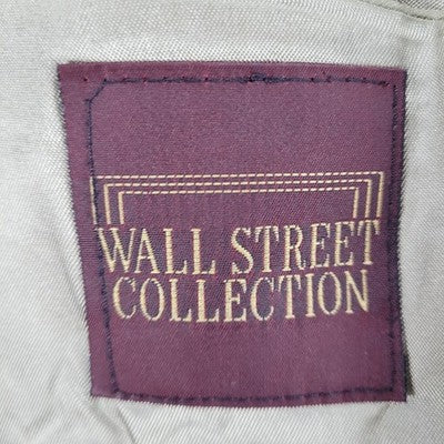 Wall Street Collection Brown 2 Button Notch Blazer Sport Coat USA Made Size 46R