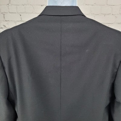 Alexandre Black 2 Button Single Vented Notch Blazer Sport Coat 42R Made In UK