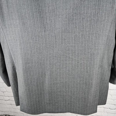 Joseph Abboud Black Label Grey 100% Wool 2 Button Blazer Sport Coat USA 40R