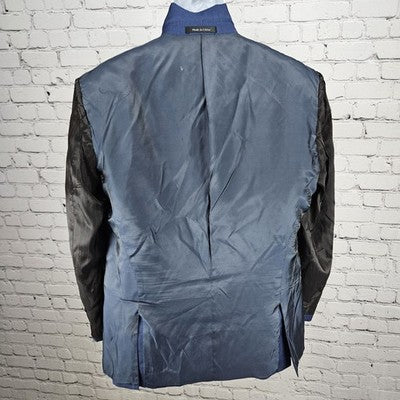 Calvin Klein Blue 2 Button Double Vented Notch Blazer Sport Coat Jacket 42 *read