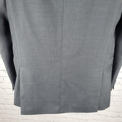 Kenneth Cole Grey Minitex Wool 2 Button Notch Blazer Sport Coat 40L MSRP $650