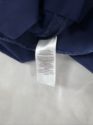 Lauren Ralph Lauren Blue Flat Front Side Zip Hi-Rise Tapered Dress Pants 14