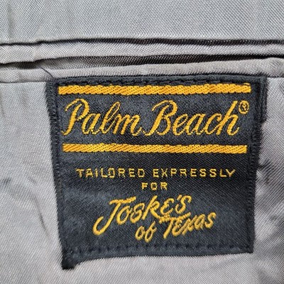 VTG Palm Beach Black White & Red Plaid 2 Button Sport Coat USA Made Size 38L