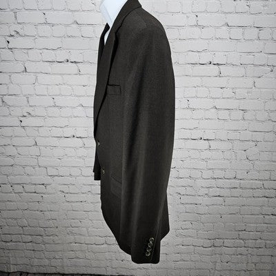 J.M. Haggar Brown Stretch 2 Button Single Vented Notch Blazer Sport Coat 42L
