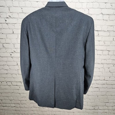VTG Christian Brooks Blue 2 Button Vented Notch Blazer Sport Coat USA 42XL