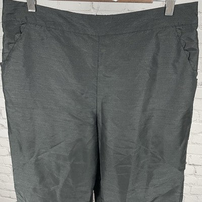 Kika Vargas Black Lightweight Elastic Waist Balloon Pants Size Large L 33x28.5