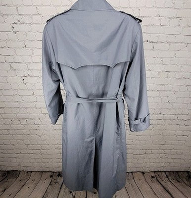 The Totes Coat Blue Belted Removable Insulated Liner Jacket Trench Coat Size 14