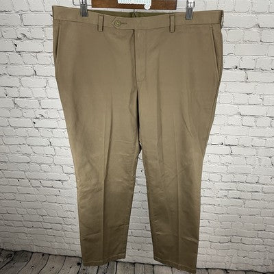 Jos A Bank Brown Cotton Twill Traveler’s Straight Leg Chino Pants Size 36x32