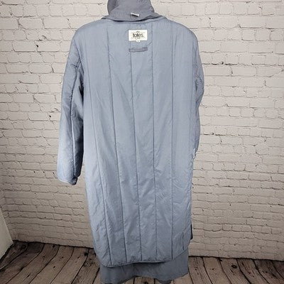 The Totes Coat Blue Belted Removable Insulated Liner Jacket Trench Coat Size 14