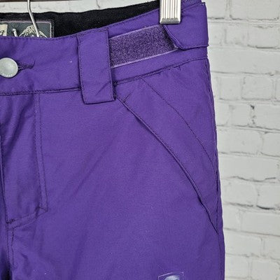 Orage Purple Insulated Adjustable Waist Snow Pants Youth Size Medium M (25x26.5)