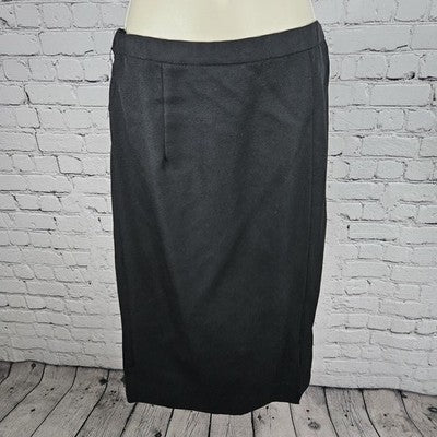VTG Roaman's Black Gold Skirt Suit Set 2 Piece Double Breasted Jacket Medium M