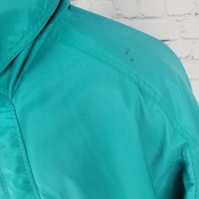 VTG McGregor Green Blue Anti Breeze Hideable Hood Zip Windbreaker Jacket 3X