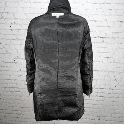 Kenneth Cole Black Down Feathers Insulated Zip Puffer Jacket Coat Parka Small S