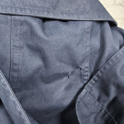 VTG F.S.L Collection Navy Belted Hood Removable Bodywarmer Liner Trench Coat 8P
