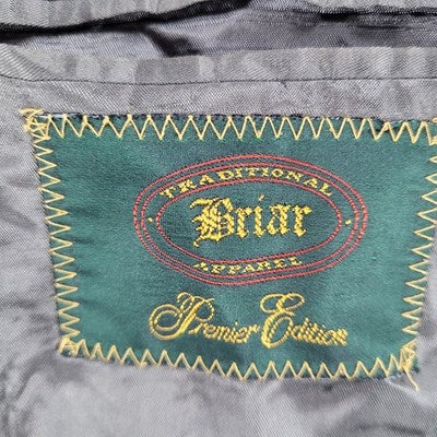 VTG Briar Brown Wool Check Premier Edition Blazer Sport Coat USA Made Size 40R
