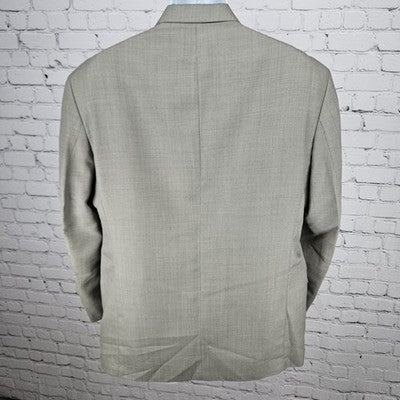 Georgio Giovanno Grey Wool Blend 3 Button Ventless Notch Blazer Sport Coat 43R