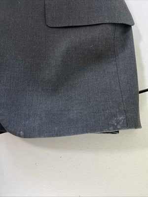 Haggar H26 Grey Slim Fit Stretch 2 Button Vented Notch Blazer Sport Coat 38R