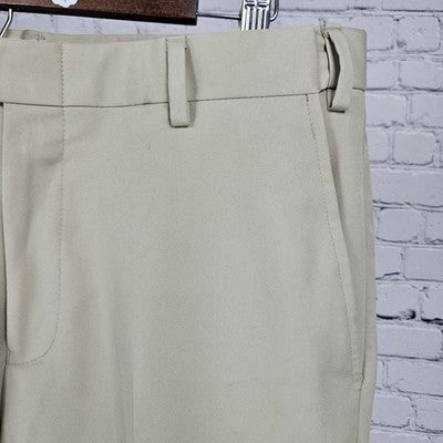 Jos A Bank Beige Traveler Tailored Fit Flat Front Straight Leg Dress Pants 32x30