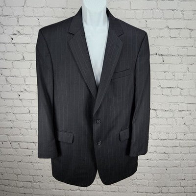 Jos A Bank Navy 100% Wool Gordon Signature 2 Button Blazer Sport Coat 43L