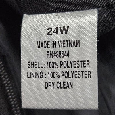 John Meyer Norwich Black Pinstriped Button Notch Ventless Blazer Suit Jacket 24W
