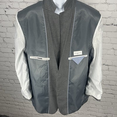 J. M. Haggar Grey Classic Fit 2 Button Vented Notch Blazer Sport Coat Size 44R