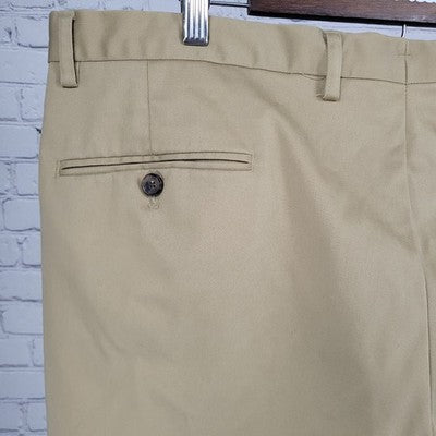 Jos A Bank Reserve Tan Tailored Fit Straight Leg Stretch Chino Pants 40x32