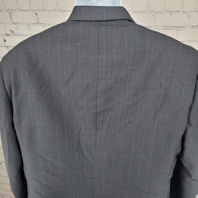 Hart Schaffner & Marx Navy Check 2 Button Vented Notch Blazer Sport Coat Size 44