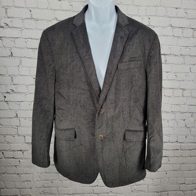 Pronto Uomo Grey Microfiber 2 Button Vented Notch Blazer Sport Coat Large L