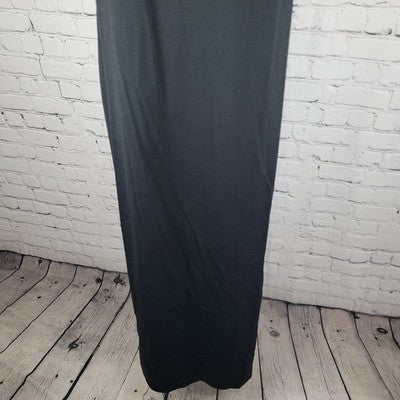 VTG Black Ice Evening Strappy Rhinestone Stretch Cocktail Dress USA Made Size 14