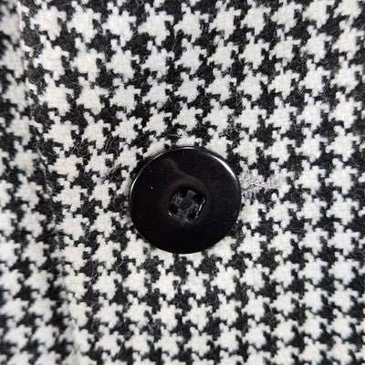 Sor Hazir Giyim Black White Houndstooth 2 Button Notch Blazer Sport Coat 43