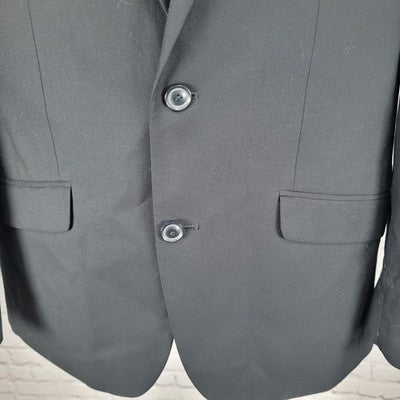 Billy London Black 2 Button Notch Double Vented Blazer Sport Coat Size 38R