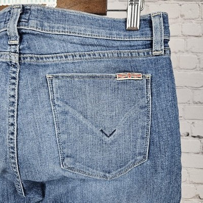 Hudson Blue Denim Light Medium Wash Low Rise Stretch Skinny Jeans 27 (28x27)