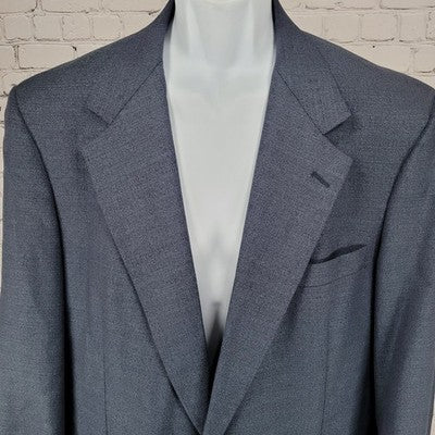VTG Southhampton Blue 2 Button Vented Notch Blazer Sport Coat USA 43