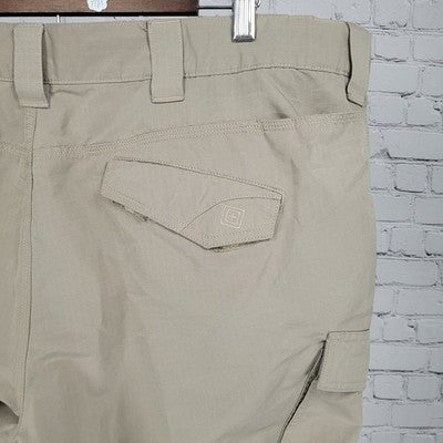 5.11 Tactical Beige Lightweight Cargo Pockets Utility Straight Leg Pants 42x30