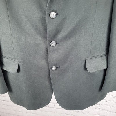 Wall Street Collection Grey 3 Button Notch Blazer Sport Coat USA Made Size 44R