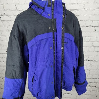 VTG Tyrolia By Head Blue Celtech Waterproof Hooded Insulated Ski Jacket Large L