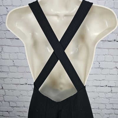 VTG Schoeller Skifans Switzerland Black Stretch Stirrup Ski Pants Bib 4 (27x24)