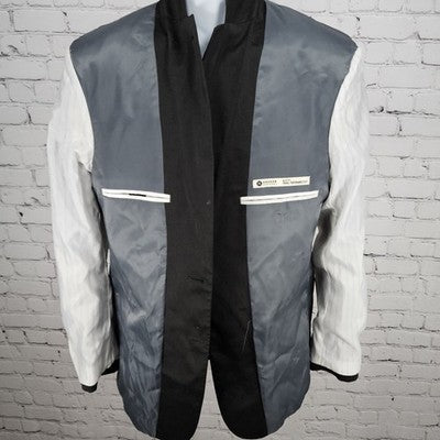 Haggar Black Slim Fit Travel Performance 2 Button Vented Blazer Sport Coat 42R