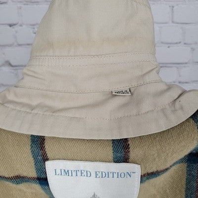 London Fog Beige Limited Edition Buttoned Removable Plaid Liner Trench Coat 10R